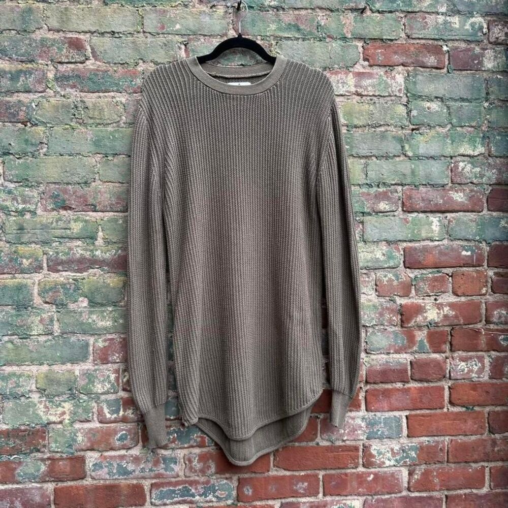 Unif‎ x Urban Outfitters Sweater Women's Size Small Crewneck Green Khaki Zipper